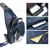 cheap Laptop Bags,Cases &amp; Sleeves-Men&#039;s Chest Bag Fashion Korean Style Casual Sports Water Proof Oxford Chest Crossbody Bags for Men Shoulder Messenger Bag