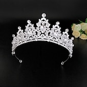 billige Bærbare tilbehør-europeisk og amerikansk lilla brud hodeplagg barokk krone rhinestone hodeplagg prinsesse krone bryllup hår tilbehør kjole tilbehør