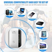 economico Router wireless-1pc wifi extender wifi range extender, ripetitore internet wireless, ripetitore di segnale fino a 2640sq. ft e 25 dispositivi, amplificatore a lungo raggio con porta Ethernet, configurazione a 1 tocco, punto di accesso