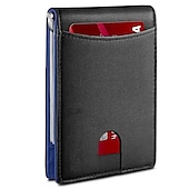 cheap Card Holders &amp; Cases-Fold RFID Blocking Wallet With Money Clip,Minimalism Credit Card Holder For Men And Women