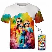 cheap Girl's 3D Cartoon-Halloween Boys 3D Graphic Halloween pattern T shirt Tee Short Sleeve 3D Print Fall Winter Spring &amp; Summer Cool Adorable Kids 4-12 Years Outdoor Party Regular Fit