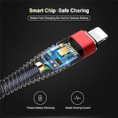 economico Cavetti per cellulari-5a cavo dati usb per iphone caricatore rapido cavo di ricarica per telefono android tipo c xiaomi huawei samsung filo caricatore per ipad