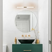 cheap Vanity Lights-LED Vanity Light Waterproof IP20 23.6&quot; Mirror Light Modern White Minimalist Bathroom Light Fixture Aluminum Iron Bathroom Wall Sconce  Wall Mount Lighting Fixture