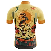 preiswerte Radtrikot Herren-Herren Radtrikot Grafik Lustig Kurzarm Fahhrad Trikot Oberteil mit 3 Gesäßtaschen Mountainbike MTB Straßenradsport Schnelltrocknend Reflektierende Streifen Rückentasche Feuchtigkeitsableitend Sport