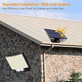 economico Applique per esterni-applique da parete di sicurezza solare esterna 106led con sensore di movimento telecomando ip65 impermeabile 120 angolo di illuminazione applique da parete di sicurezza solare