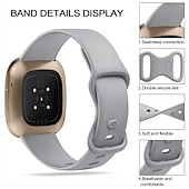 お買い得  Fitbitウォッチバンド-4パック 3パック スマートウォッチバンド と互換性があります Fitbit Versa 4 Sense 2 Versa 3 Sense ソフトシリコーン スマートウォッチ ストラップ 調整可 女性 男性 スポーツバンド 置換 リストバンド