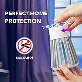 Недорогие Ошибка Zapper-Перезаряжаемый уничтожитель комаров и мух для внутреннего освещения с подвесной петлей, электрическая лампа для уничтожения, портативная светодиодная ловушка с usb для домашней спальни, кемпинга на