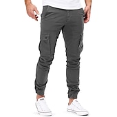 cheap Cargo Pants-Men&#039;s Cargo Pants Pocket Plain Comfort Breathable Outdoor Daily Casual Black Army Green