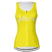 abordables Vestes et gilets pour femmes-Femme Gilet Velo Cyclisme Maillot Velo Cyclisme Sans Manches Cyclisme Gilet / Gilet Top avec 3 poches arrière VTT Vélo tout terrain Vélo Route Respirable Séchage rapide Evacuation de l&#039;humidité Poche