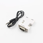 preiswerte Kabel-HDMI-Buchse auf VGA-Stecker-Konverter mit Audioadapter unterstützt 1080p-Signalausgabe