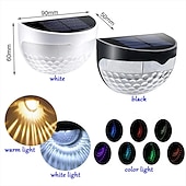 economico Applique per esterni-2/4pcs luce solare per recinzione esterna impermeabile applique da parete luci solari per patio recinzione cortile giardino garage ponte scalinata cancello