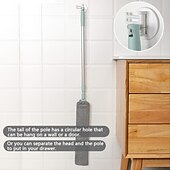 economico spazzolone-Detergente per polvere 1pc, spolverino in microfibra, artefatto per la pulizia della polvere a fessura retrattile, pennello in microfibra a manico lungo