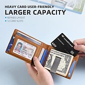 economico porta carte e custodie-Portafoglio portacarte in fibra di carbonio con chiusura magnetica protezione multi carte di credito per donne e uomini