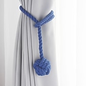 cheap Curtain Accessories-Rope Curtain Tassel Tie Backs Curtain Fringe Tiebacks Holdbacks Window Drapes Curtain Strap Buckle Holder Window Decorative Accessories