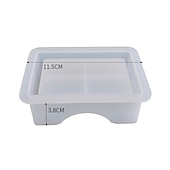 cheap Photobooth Props-Crystal Drop Adhesive Diy Epoxy Resin Square Coaster Box Circular Coaster Box Storage Box Silicone Mirror Mold