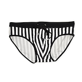 Χαμηλού Κόστους Ανδρικά Σορτς Κολύμβησης-Ανδρικά Μαγιό Σορτσάκια Κολύμβησης Σορτσάκια Swim Brief Στάμπα Ταινία Άνεση Αναπνέει ΕΞΩΤΕΡΙΚΟΥ ΧΩΡΟΥ Καθημερινά Εξόδου Αθλήματα Χαβανέζα Μαύρο