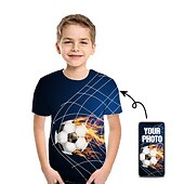 cheap Girl's 3D Cartoon-Halloween Boys 3D Graphic Halloween pattern T shirt Tee Short Sleeve 3D Print Fall Winter Spring &amp; Summer Cool Adorable Kids 4-12 Years Outdoor Party Regular Fit