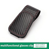 preiswerte Ablagefächer fürs Auto-Auto-Sonnenblenden-Brillenhalter - Magnetischer Leder-Brillenclip und Ticketkartenhalter Auto-Sonnenblenden-Zubehör