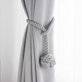 cheap Curtain Accessories-Rope Curtain Tassel Tie Backs Curtain Fringe Tiebacks Holdbacks Window Drapes Curtain Strap Buckle Holder Window Decorative Accessories