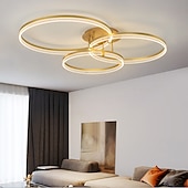 ieftine Lumini Reglabile-plafoniera led 30+40+50cm 3 lumini inel design cerc reglabil aluminiu finisaje vopsite luxos stil modern sufragerie dormitor lampi suspendate 110-240v doar reglabil cu telecomanda