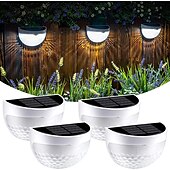 economico Applique per esterni-2/4pcs luce solare per recinzione esterna impermeabile applique da parete luci solari per patio recinzione cortile giardino garage ponte scalinata cancello
