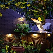 cheap Outdoor Wall Lights-Solar Fence Lights Outdoor Waterproof Garden Lights Solar Wall Lights for Fence Yard Villa Garden Garage Deck Stairs Landscape Decoration