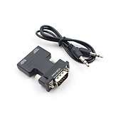 preiswerte Kabel-HDMI-Buchse auf VGA-Stecker-Konverter mit Audioadapter unterstützt 1080p-Signalausgabe