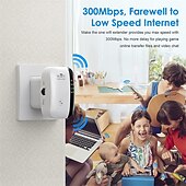 economico Router wireless-1pc wifi extender wifi range extender, ripetitore internet wireless, ripetitore di segnale fino a 2640sq. ft e 25 dispositivi, amplificatore a lungo raggio con porta Ethernet, configurazione a 1 tocco, punto di accesso