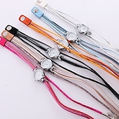 abordables Montres à quartz-Montre Montres à quartz pour Femme Analogique Quartz Mode mode Luxe Décontractées bling Strass bracelet Alliage Cuir PU