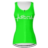 abordables Vestes et gilets pour femmes-Femme Gilet Velo Cyclisme Maillot Velo Cyclisme Sans Manches Cyclisme Gilet / Gilet Top avec 3 poches arrière VTT Vélo tout terrain Vélo Route Respirable Séchage rapide Evacuation de l&#039;humidité Poche