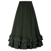 economico Fondi-Retrò Vintage Punk &amp; Gotico Medievale Gonna Ragazza gotica Con Volant Per donna Fantasia Stile Steampunk Mascherata Casual Quotidiano Adulti Gonne