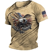 ieftine Tricouri vintage-Bărbați Grafic Μηχανή Tricou tricou învechit Manșon scurt Tricou Tipărire 3D Stil Nautic Cămașă Epocă Modă Designer În aer liber Zilnic Sport Albastru Maro Trifoi Primavara vara Îmbrăcăminte S M L XL