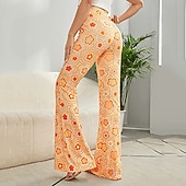 cheap Bottoms-Retro Vintage Boho 1970s Trousers Bell Bottom Pants Wide Leg Pants Hippie Fancy Dress Women's Pride Parade Pride Month Adults' Pants