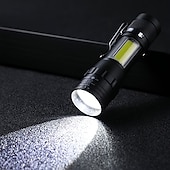 رخيصةأون مشاعل تكتيكية-أضواء فلاش يدوية LED بواعث أوتوماتيكي إضاءة الوضع مع كابل USB تصميم جديد سهل الحمل مضاعف استخدام اليومي