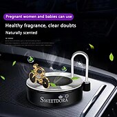 cheap Car Pendants &amp; Ornaments-Solar-Powered Car Fragrance Instrument with Creative Bicycle Rotating Decoration Unique Car Fragrance Gift