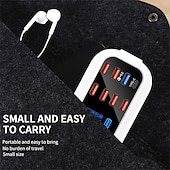 رخيصةأون شواحن لاسلكية-8USB للهاتف المحمول سريع الشحن شاشة رقمية QC3.0 فلاش شحن سريع متعدد الوظائف PD شحن سريع شاحن متعدد المنافذ مع شاشة عرض