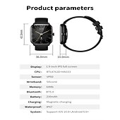 abordables Montres connectées-LIGE BW0449 Montre intelligente 1.9 pouce Smartwatch Montre Connectée Bluetooth Podomètre Rappel d&#039;Appel Moniteur de Fréquence Cardiaque Compatible avec Android iOS Femme Hommes Mode Mains-Libres