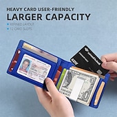 economico porta carte e custodie-Portafoglio portacarte in fibra di carbonio con chiusura magnetica protezione multi carte di credito per donne e uomini