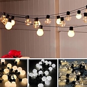 Недорогие Питание от солнечной энергии-Солнечные фейерверковые гирлянды 7М 30LED водонепроницаемые уличные огни для сада вечеринки на свадьбе декор для патио балкона атмосферные огни ландшафта