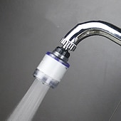 cheap Faucet Sprayer-Faucet Water Filter for Bathroom Kitchen Sink, ABS Purifier Sprayer Shower Head Filter for Face Skin Wash, 5pcs Filter Element PP Cotton, Hard Water Filtration Remove Chlorine Fluoride Heavy Metals