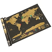 halpa Lahjat-map world edition iso mustakultatyylinen raaputtava matkakartta ripustettava kuva luksusmaailman kartta suunniteltu matkailijoille