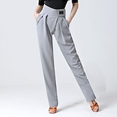 preiswerte Hose-Latein-Tanz Für den Ballsaal Hosen Pure Farbe Farbaufsatz Damen Leistung Ausbildung Hoch Spandex