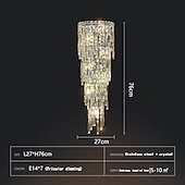 economico Luci da parete-applique da parete per interni cristallo di alta qualità k9 led soggiorno in stile nordico negozi caffè applique da parete in acciaio 110-240v