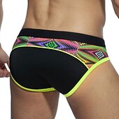 cheap Men's Swim Shorts-Men's Swimwear Swim Shorts Shorts Swim Briefs Print Print Comfort Breathable Outdoor Daily Going out Sports Hawaiian Black Blue