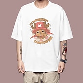 billiga Tecknad och filmkaraktärsgrafik-One Piece Tony Tony Chopper T-shirt Animé Tecknat Anime Harajuku Grafisk Söt Till Par Herr Dam Vuxna Tillbaka till Skolan Varmstämpling