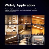 cheap Cabinet Light-Light In The Box Wireless Motion Sensor Under Cabinet Light, Wardrobe Light Color Adjustable Infrared Cat Eye Motion Sensor Kitchen Led Under-Cabinet Lights