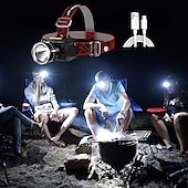 abordables Faros delanteros-Linterna frontal led resistente al agua para acampar al aire libre, linterna de pesca, linterna usb recargable xhp50 18650 lib, linterna de cabeza con zoom de 3 modos