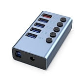 cheap USB Hubs-USB 3.0 HUB USB Splitter Multi Usb 3 0 Hub Several Ports With Switch Power Supply Adapter Multiple Usb 3.0 Extender Hub For Pc