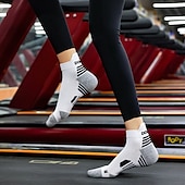 abordables calcetines de hombre-Hombre 1 Par Calcetín Calcetas Calcetines Antideslizantes Calcetines para correr Negro Azul Marino Color Rayas Primavera, Otoño, Invierno, Verano