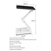 abordables Lámparas de escritorio-lámpara de mesa plegable solar regulable táctil lámpara de escritorio lámpara de mesa de protección ocular lámpara de mesa recargable solar portátil carga usb solar